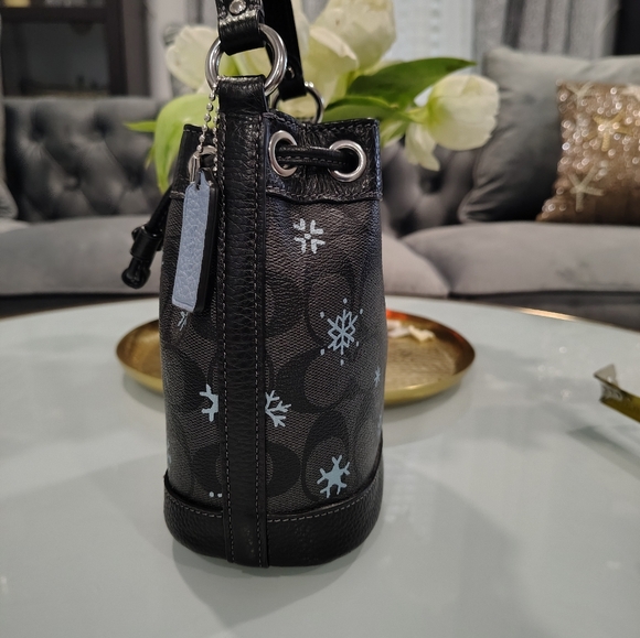 Coach Dempsey Snowflake Mini Bucket Bag - Picture 5 of 11